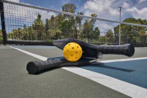 pickleball and paddles